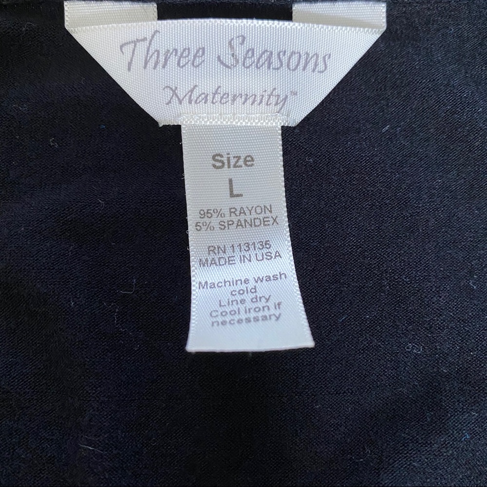 Three Seasons Maternity Black Dress Size L Black - Picture 4 of 4